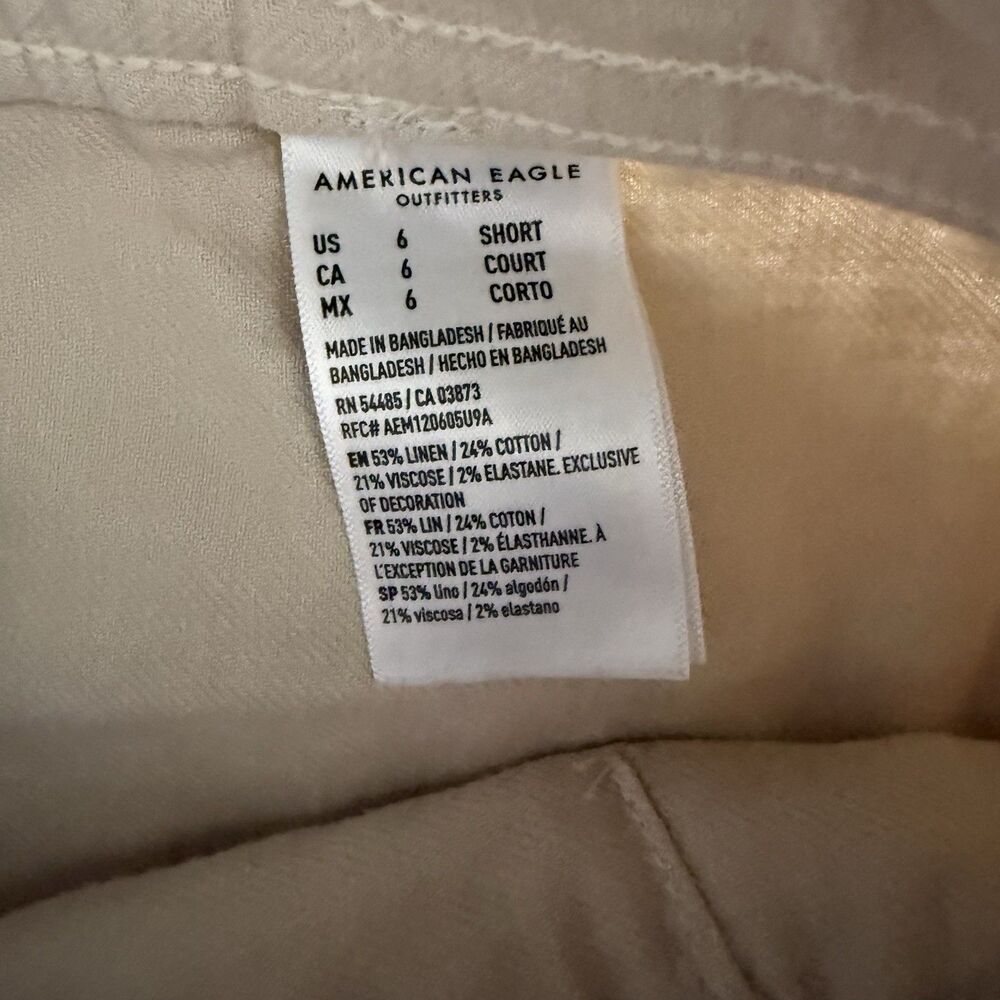 American Eagle Baggy Y2K Stretch Pant 90s Streetwear Baggy Cargo Parachute Sz 6 - Picture 5 of 6